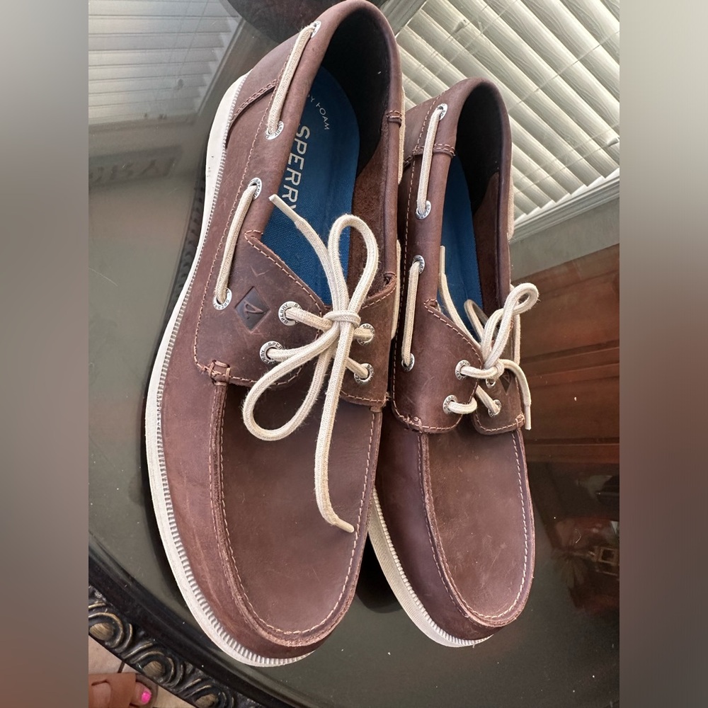 Men’s Dark Brown Sperry Topsiders 10.5